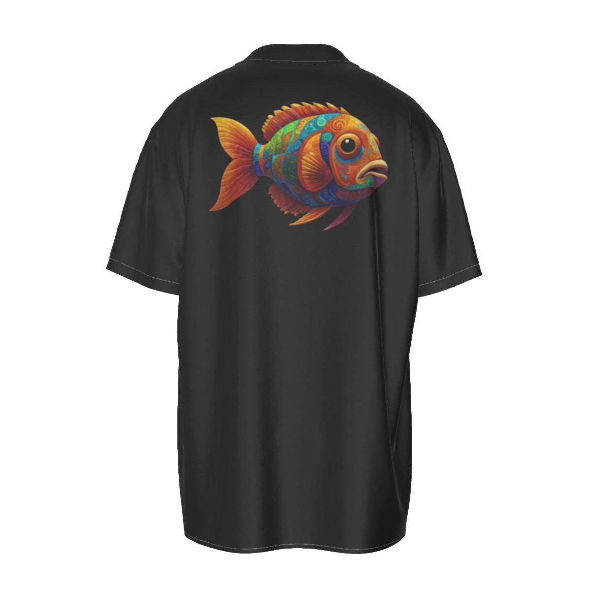 Fancy Fish Too -- Men's Imitation Silk Short-Sleeved Shirt