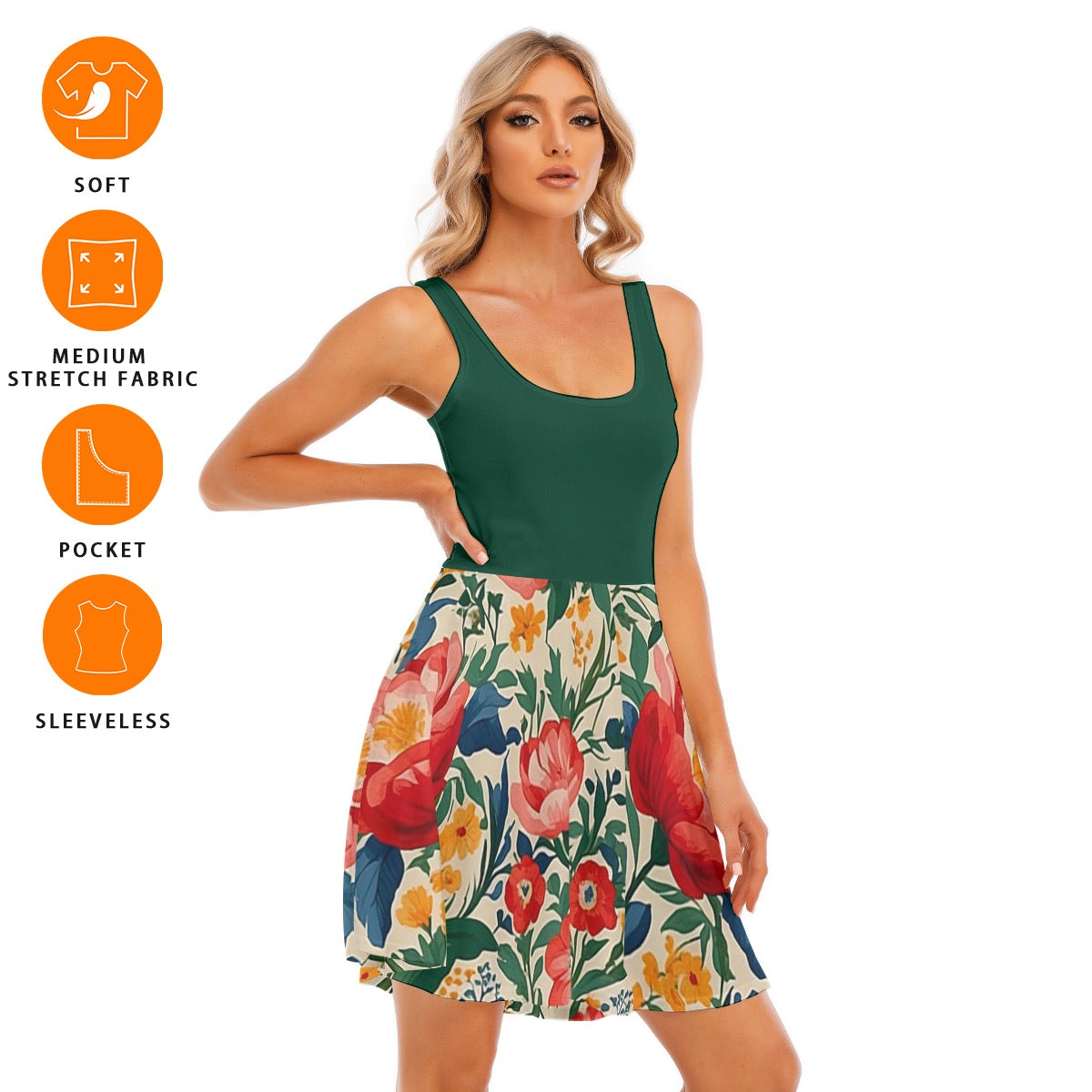 Summer Garden -- Women's Tank Vest Dress