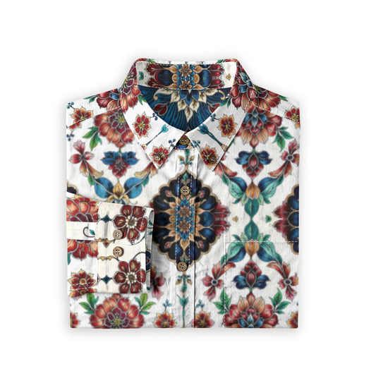 Saint Anne -- Men's 100% Cotton LS Shirt
