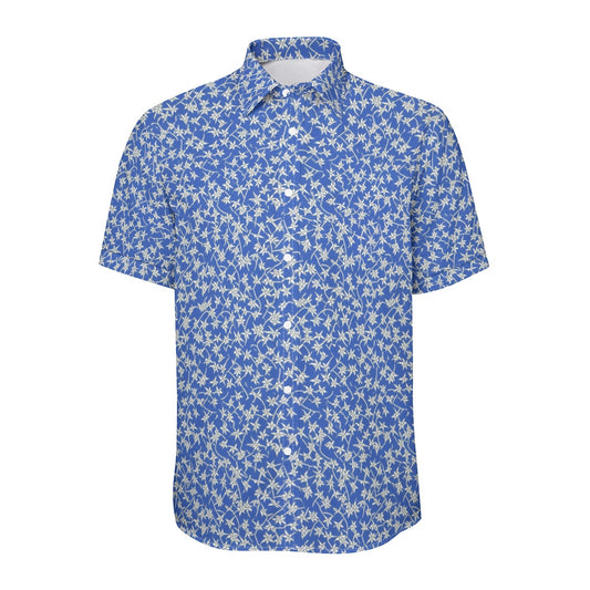 Blue & White -- Unisex Collared Shirt