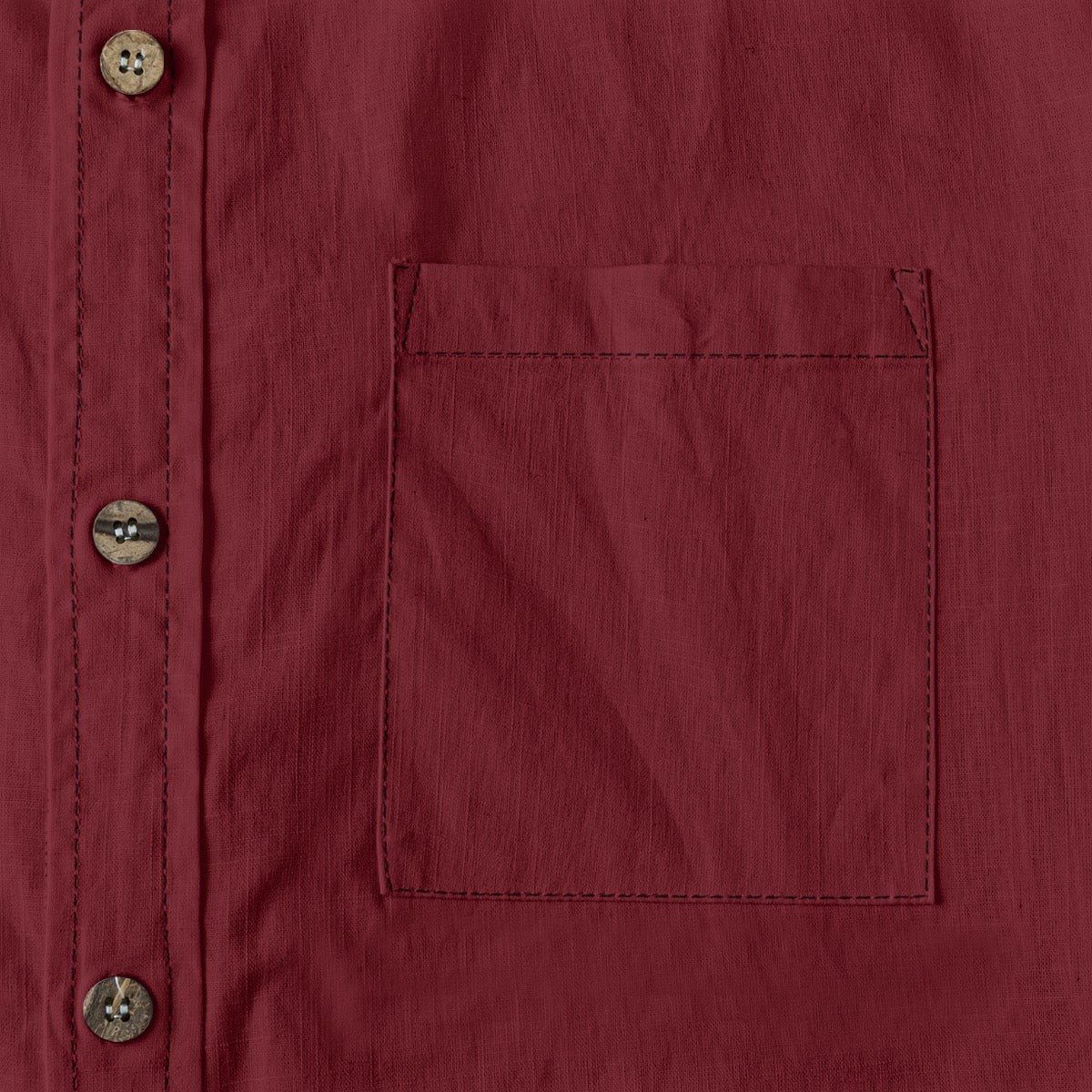 Red (Deep) -- Men's 100% Cotton LS Shirt