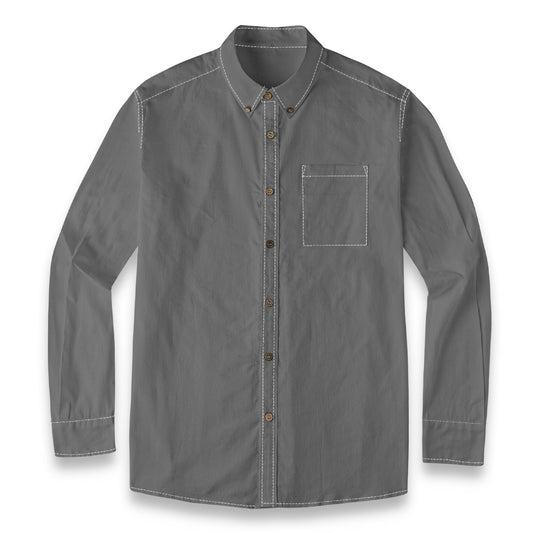 Davy's Gray -- Men's 100% Cotton LS Shirt