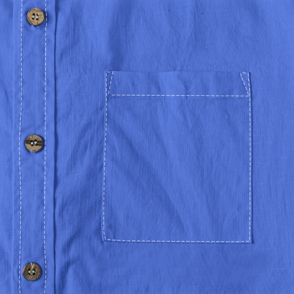 Royal Blue -- Men's 100% Cotton LS Shirt