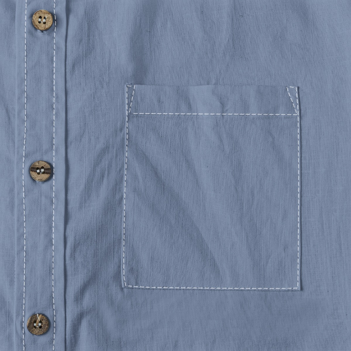 Pigeon Blue -- Men's100% Cotton LS Shirt