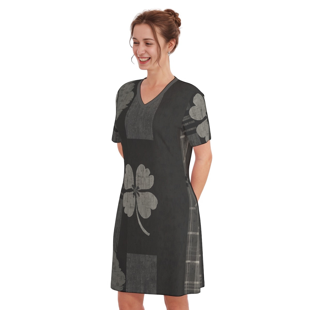 Reilly -- Women's V Neck Dress 100% Cotton