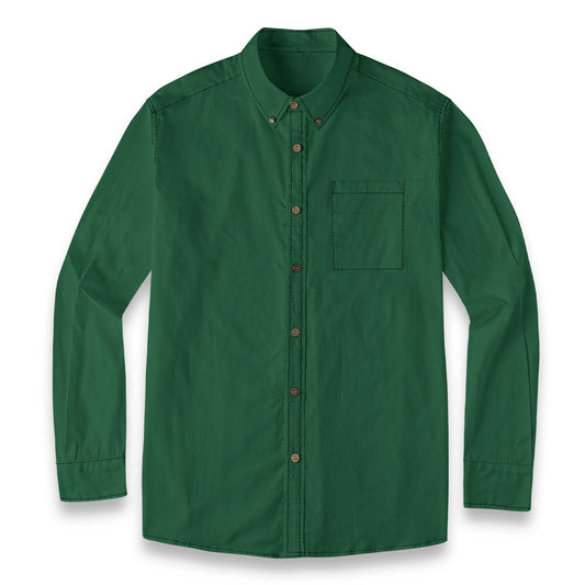 Forest Green (Deep) -- Men's 100% Cotton LS Shirt