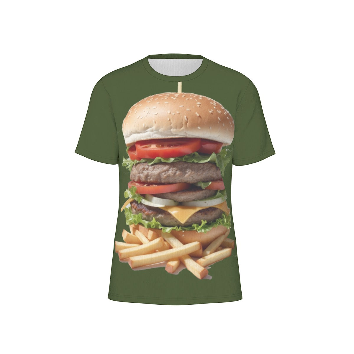 Burger -- Men's O-Neck T-Shirt | 190GSM Cotton