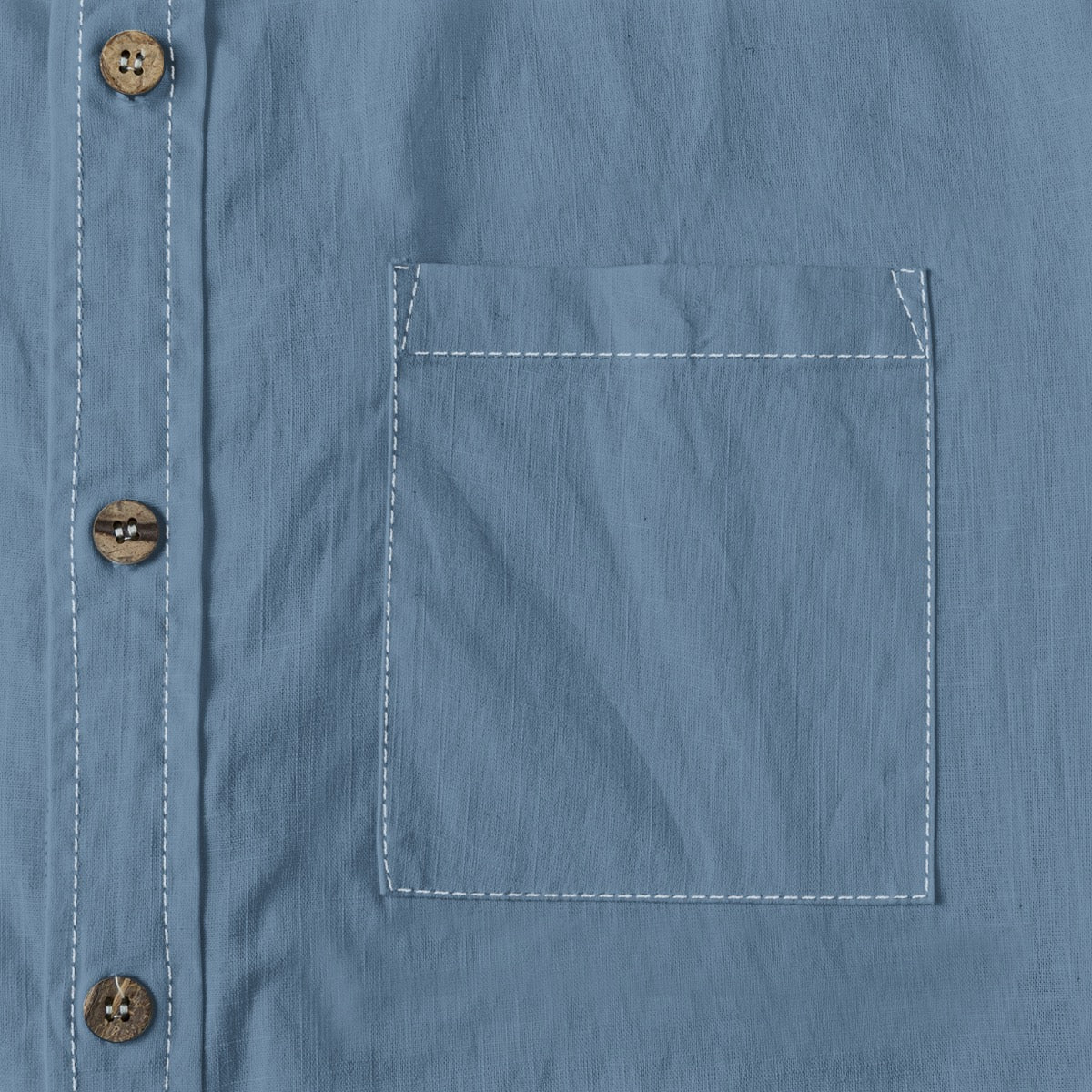 Slate Blue -- Men's 100% Cotton LS Shirt