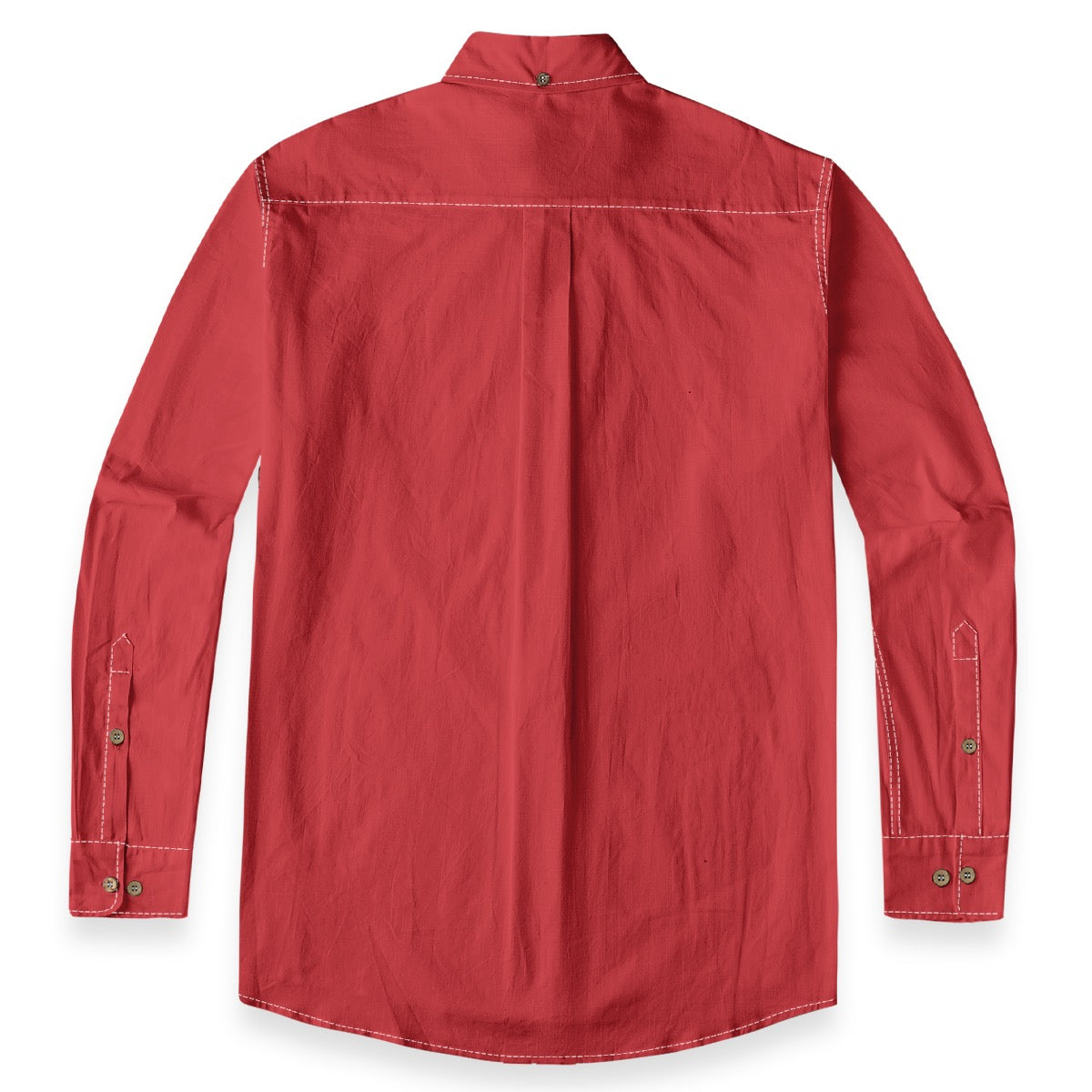 Red (Dark Vibrant) -- Men's 100% Cotton LS Shirt