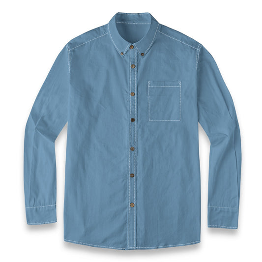Air Force Blue -- Men's 100% Cotton LS Shirt