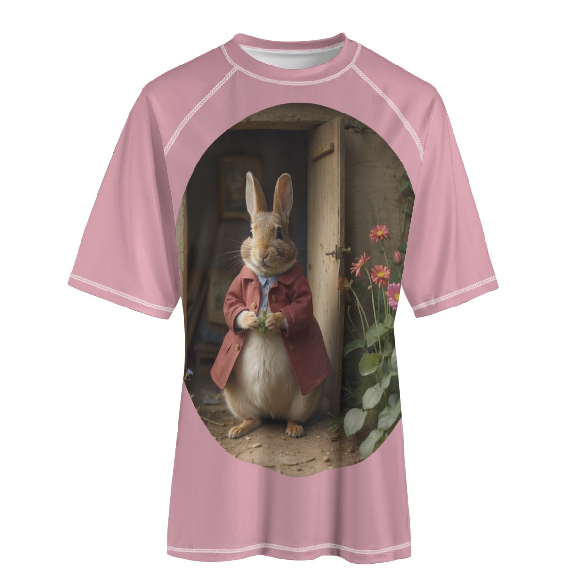 Rabbit Gate -- Unisex Yoga Sports Short Sleeve T-Shirt
