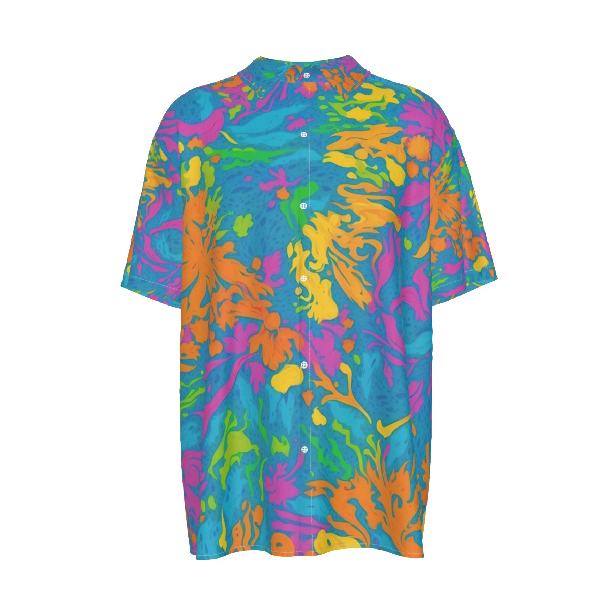 Psych -- Men's Imitation Silk Short-Sleeved Shirt