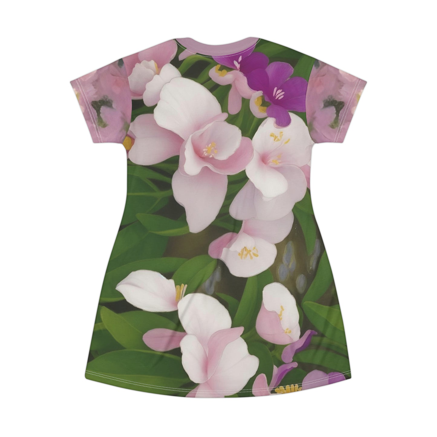 Cherry Blossom -- T-Shirt Dress (AOP)