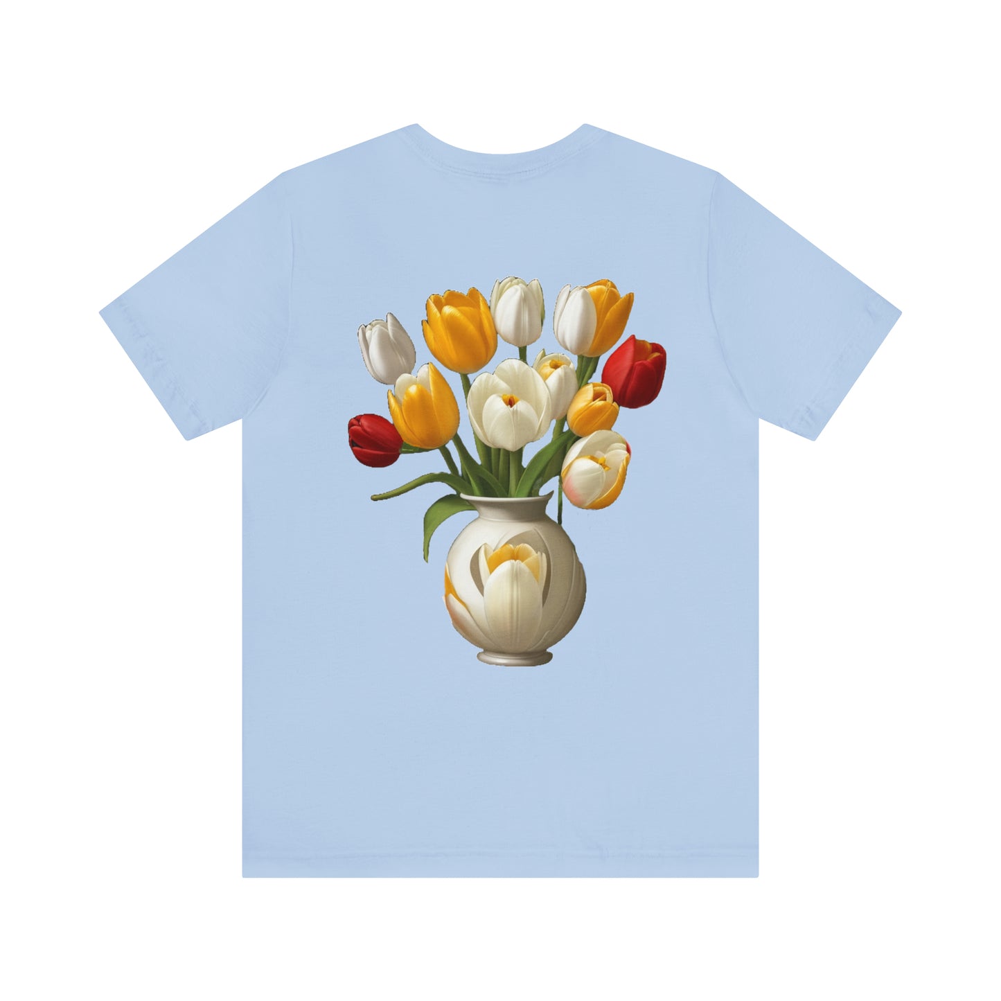 Tulips (back) -- Unisex Jersey Short Sleeve Tee