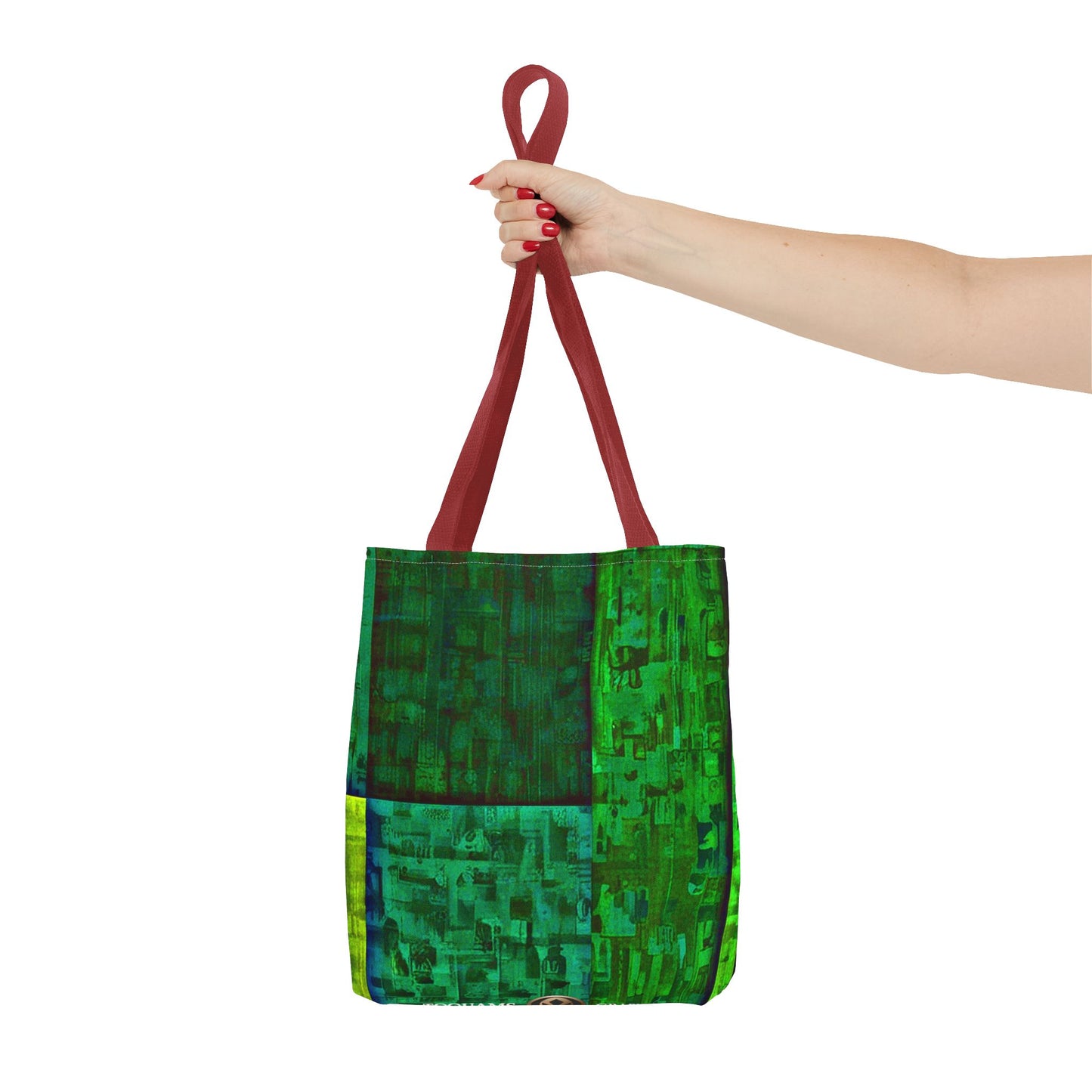 My Block - Eco-Friendly Green Abstract Tote Bag - Stylish Reusable Shopping Bag