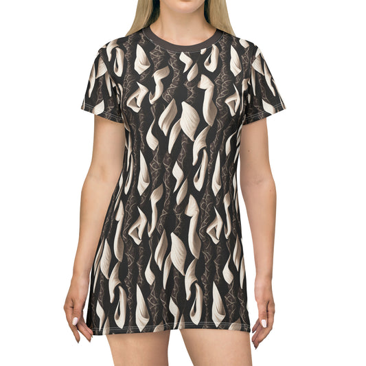 Chocolate Marshmello -- T-Shirt Dress (AOP)