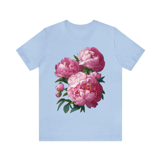 Peonies -- Unisex Jersey Short Sleeve Tee