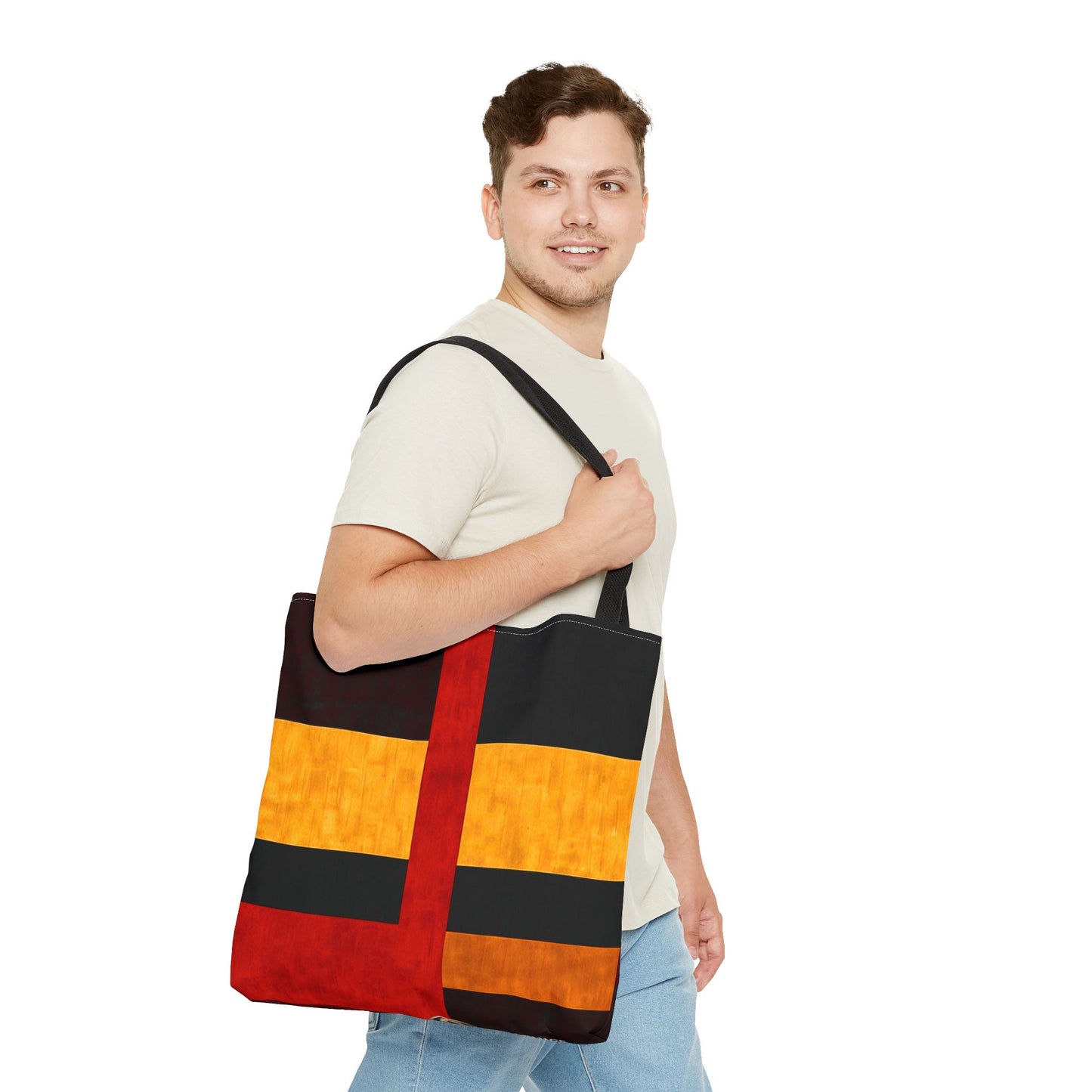 42nd Street - Vibrant Geometric Tote Bag | Stylish Reusable Shopping Bag | Perfect for Everyday Use and Gifts