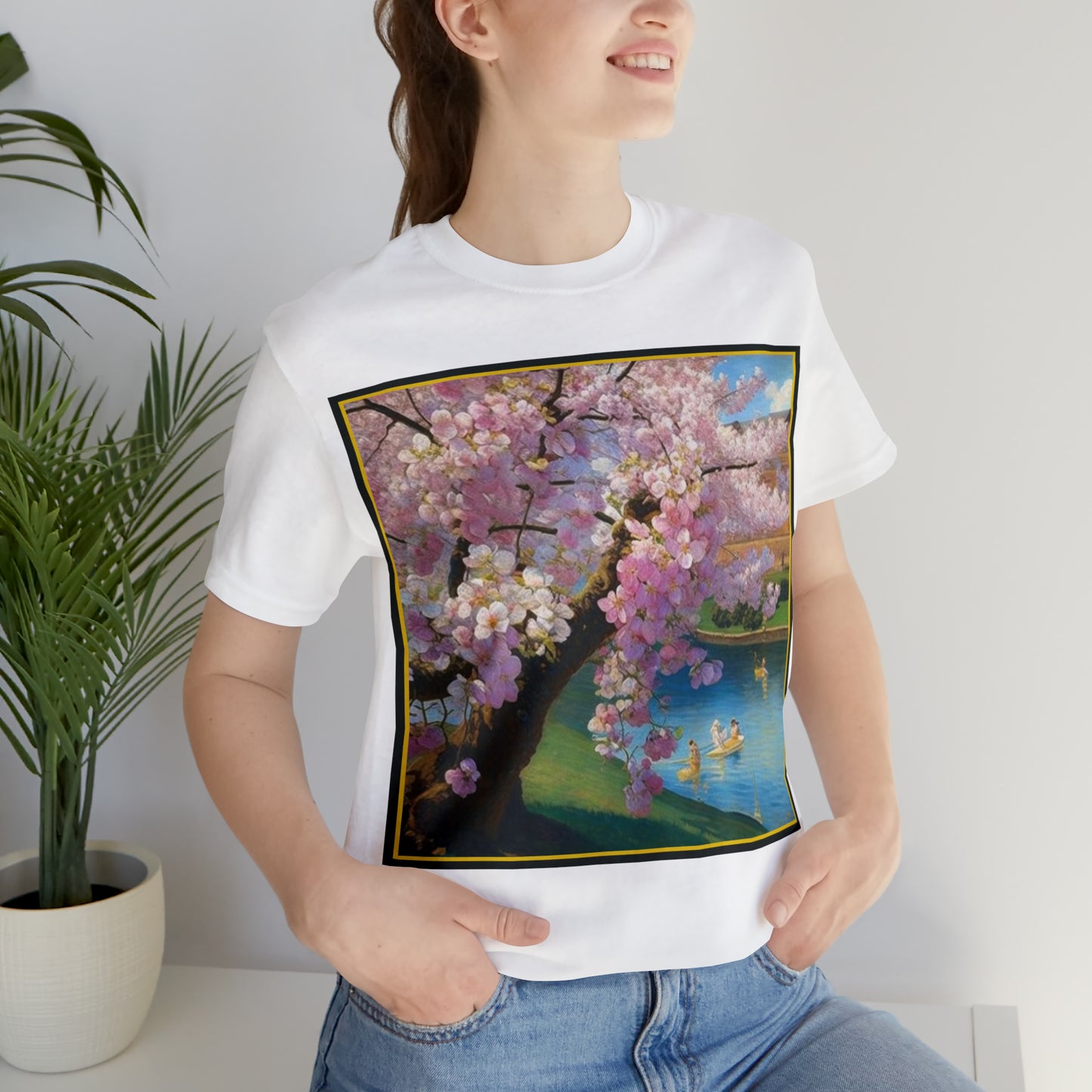 Cherry Blossoms -- Unisex Jersey Short Sleeve Tee