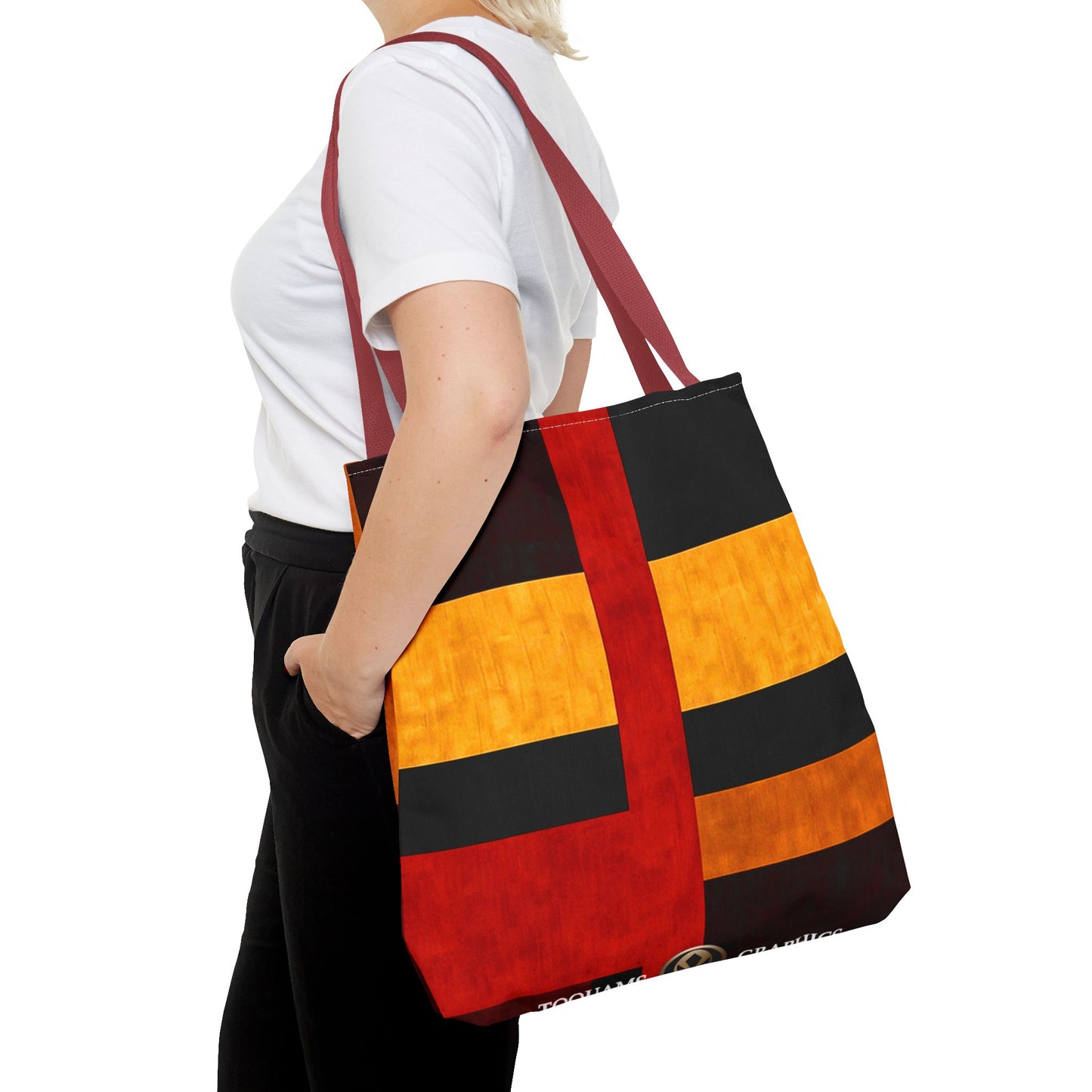 42nd Street - Vibrant Geometric Tote Bag | Stylish Reusable Shopping Bag | Perfect for Everyday Use and Gifts