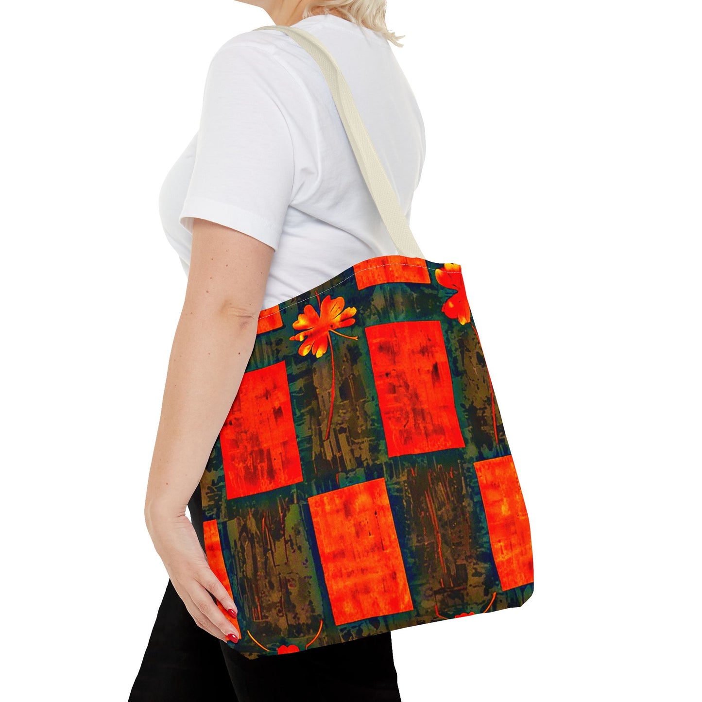 City Flower - Vibrant Floral Tote Bag - Colorful Art for Everyday Use