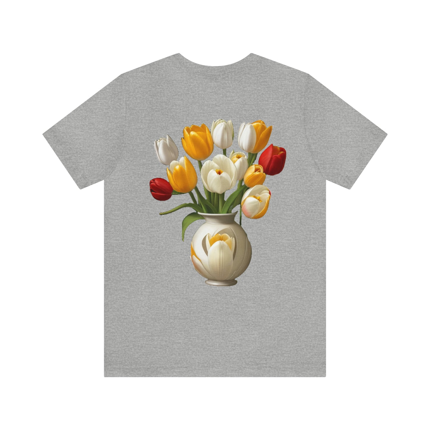 Tulips (back) -- Unisex Jersey Short Sleeve Tee