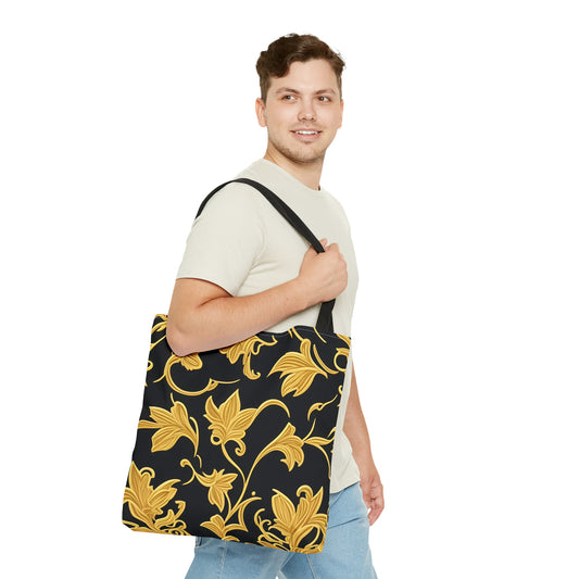 Gold & Black Tote Bag (AOP)