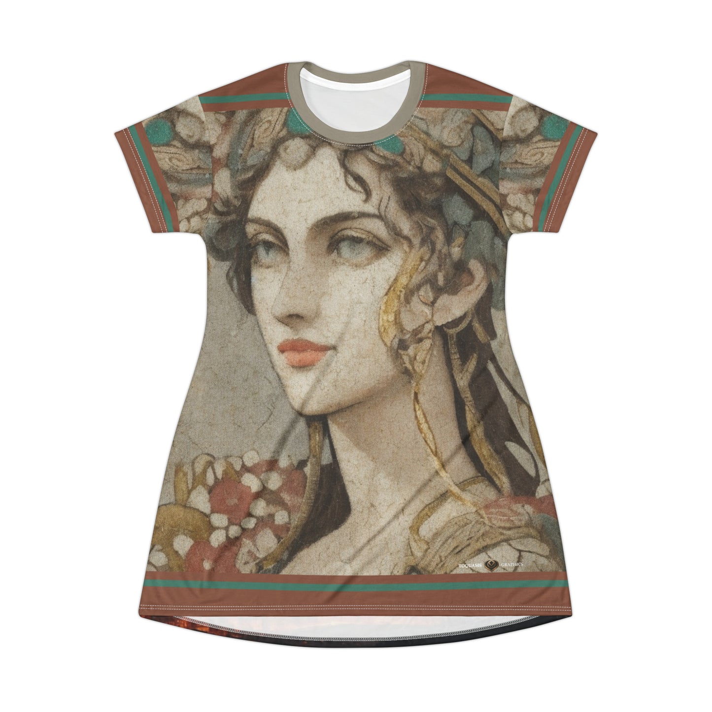 Pompeii -- T-Shirt Dress (AOP)