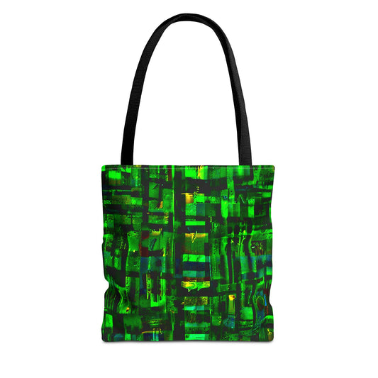 Mother Board - Vibrant Green Abstract Tote Bag - Stylish Eco-Friendly Carryall