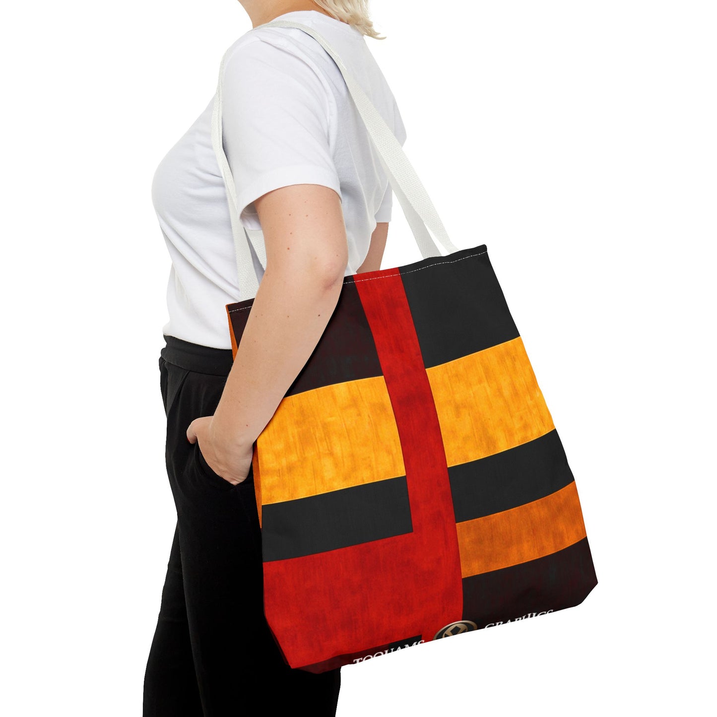 42nd Street - Vibrant Geometric Tote Bag | Stylish Reusable Shopping Bag | Perfect for Everyday Use and Gifts