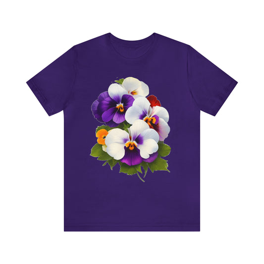 Pansies -- Unisex Jersey Short Sleeve Tee