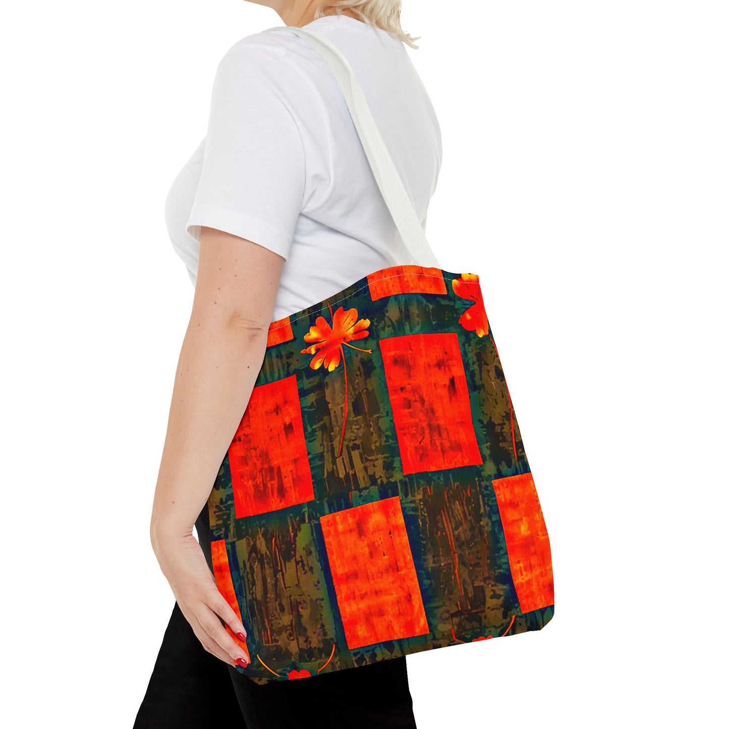 City Flower - Vibrant Floral Tote Bag - Colorful Art for Everyday Use