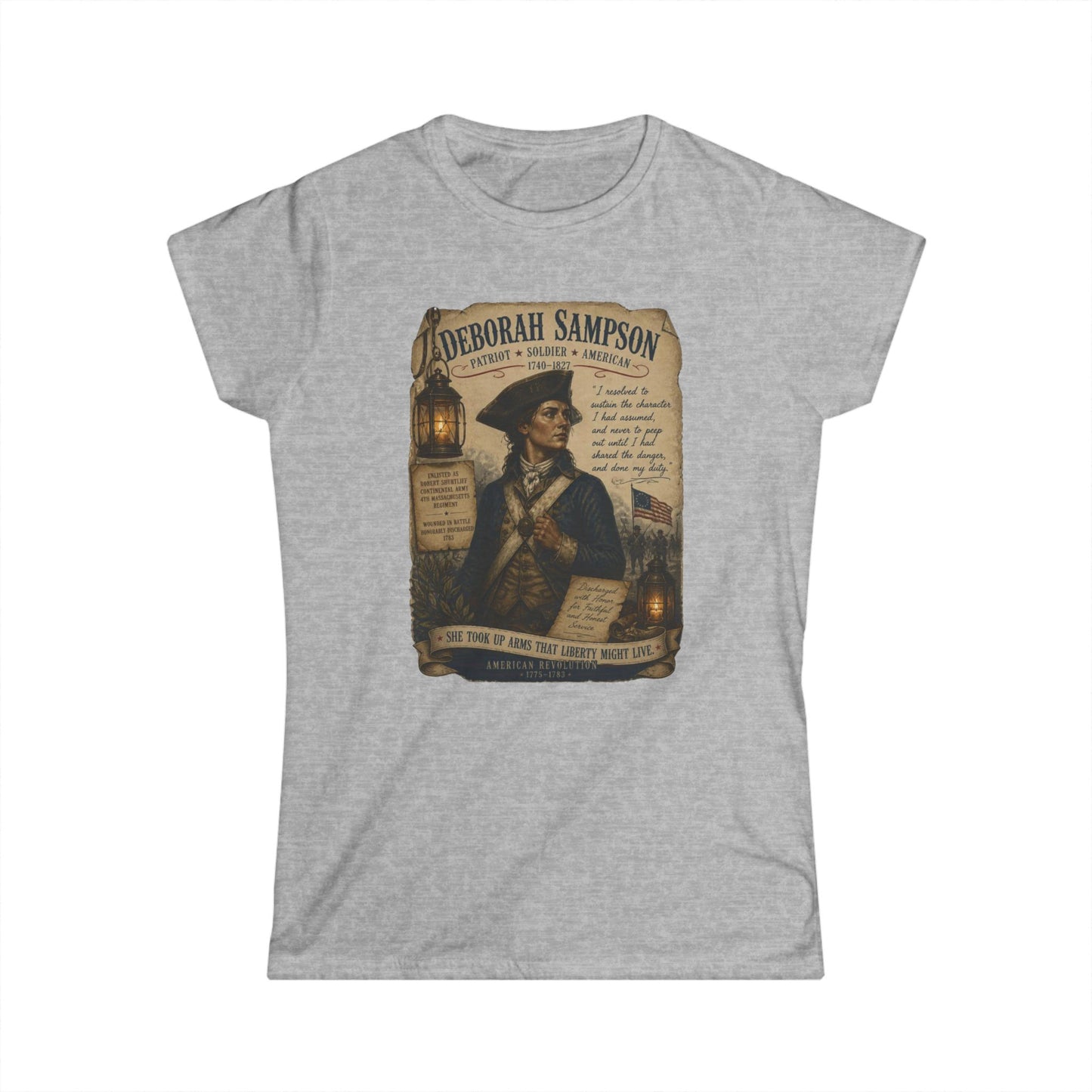 Deborah Sampson Gannett -- Remember the Ladies 1776 — American Revolution Women’s History Shirt