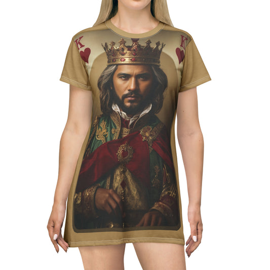 King of Hearts -- T-Shirt Dress (AOP)
