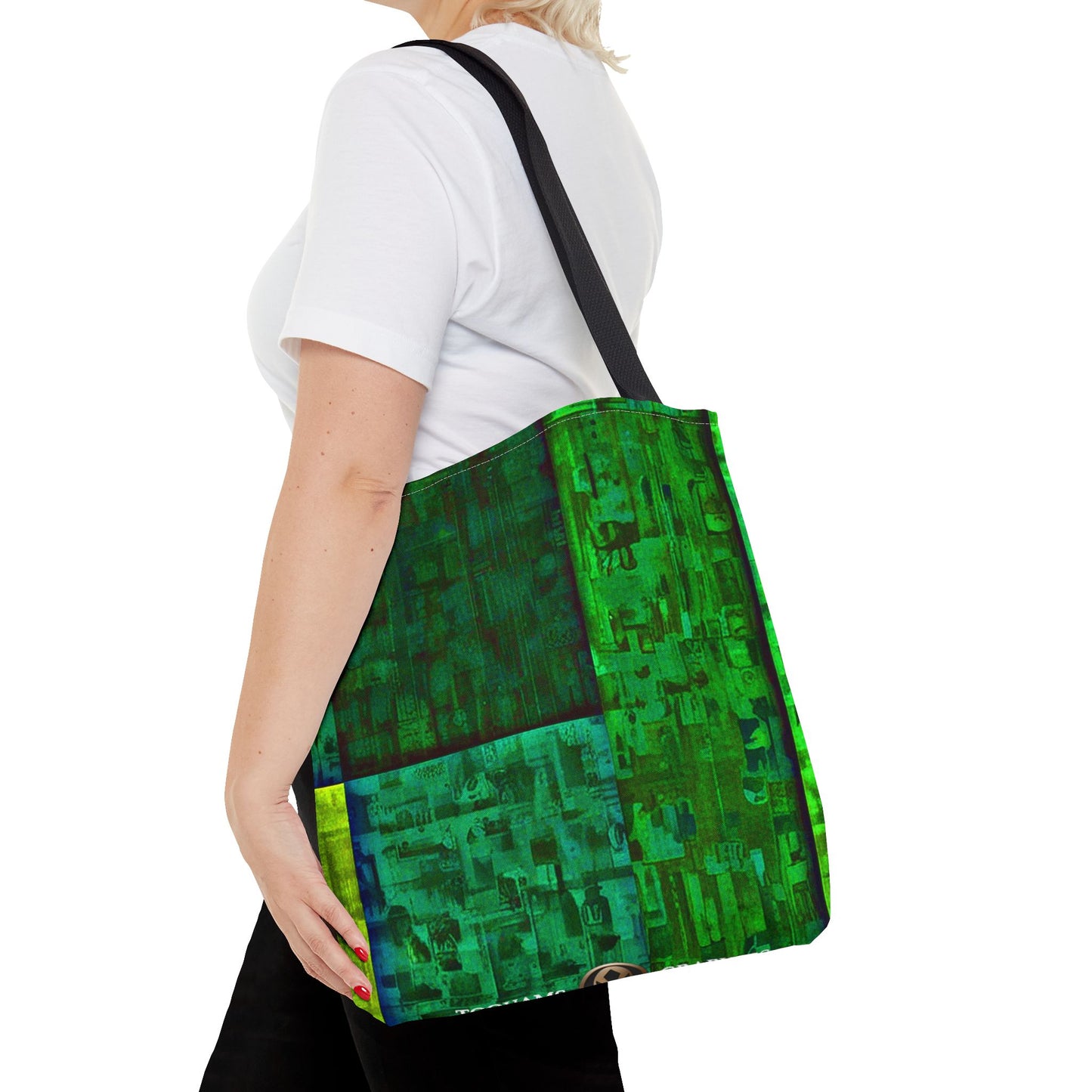 My Block - Eco-Friendly Green Abstract Tote Bag - Stylish Reusable Shopping Bag