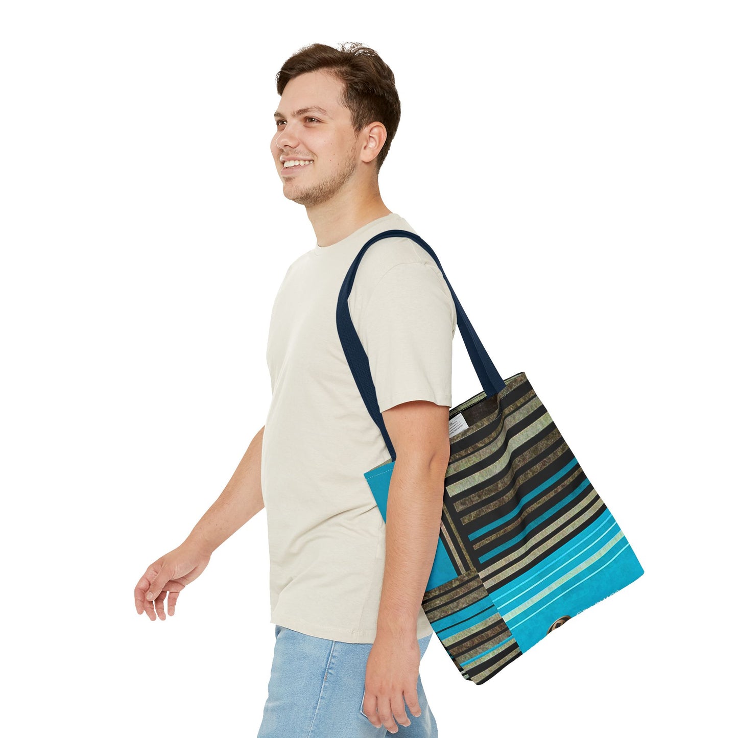 Madison Ave - Stylish Striped Tote Bag - Perfect for Work, Casual Outings & Everyday Use