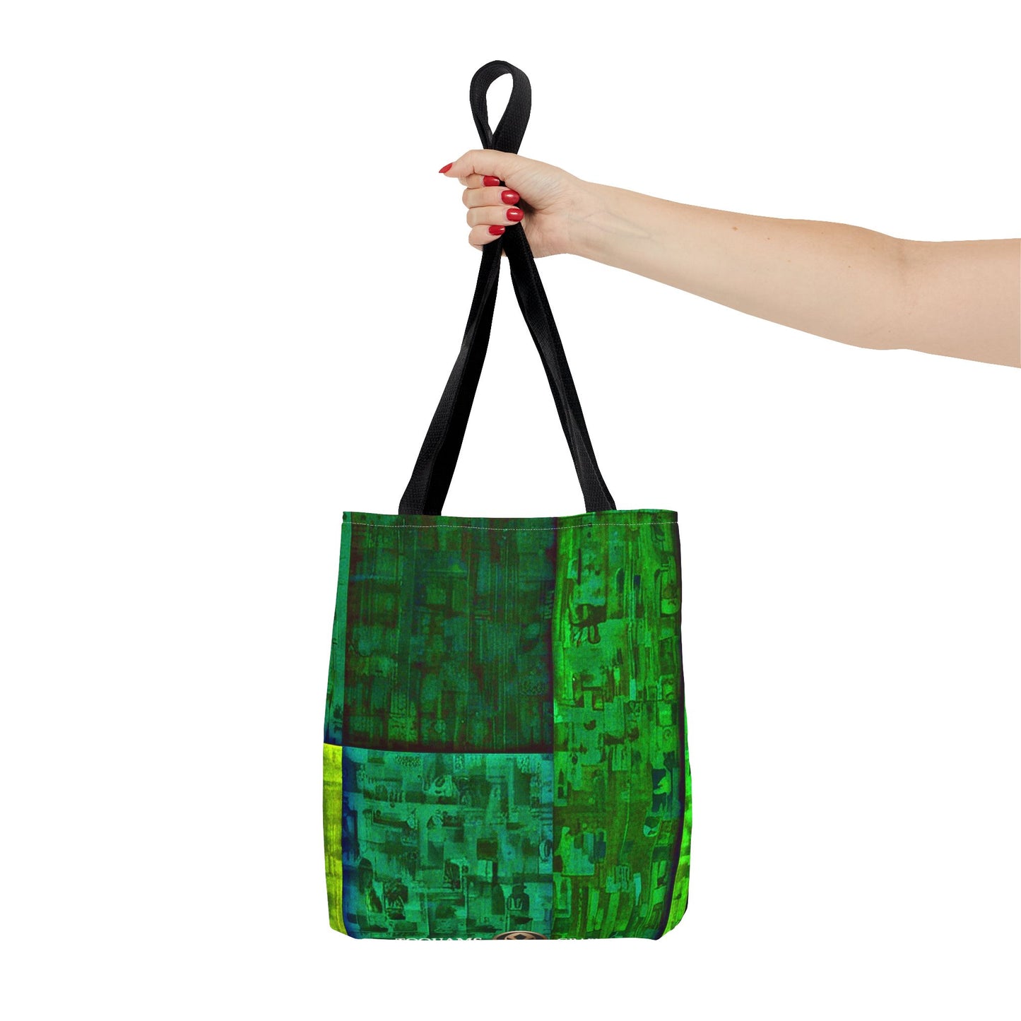 My Block - Eco-Friendly Green Abstract Tote Bag - Stylish Reusable Shopping Bag