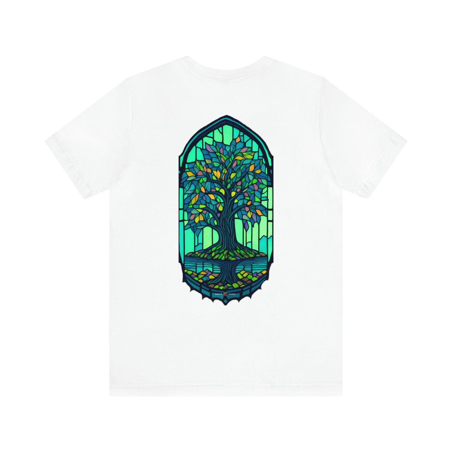 Stained Glass Tree -- Unisex Jersey Short Sleeve Tee