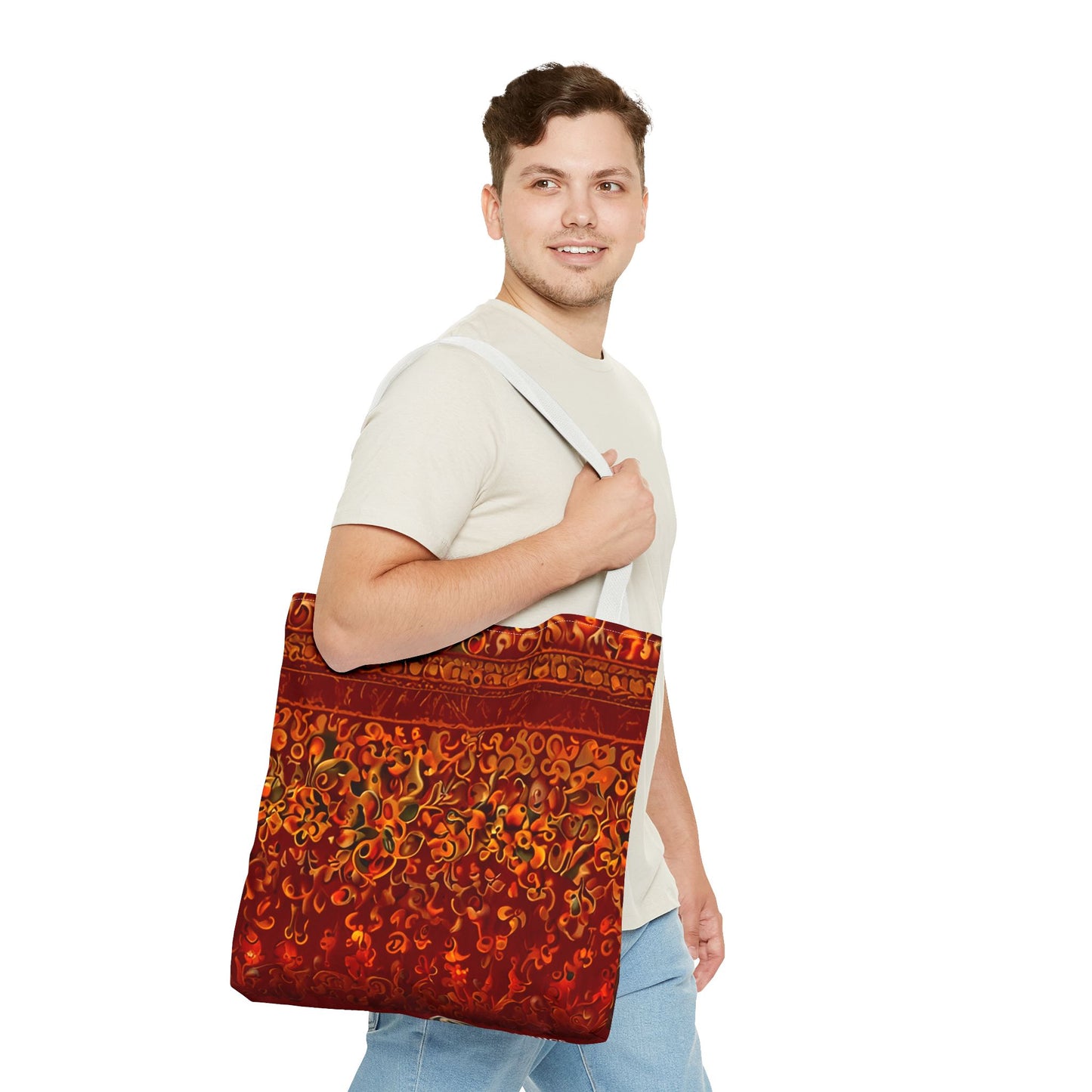 Corlu - Bohemian Floral Tote Bag - Vibrant and Stylish Carryall for Everyday Adventures