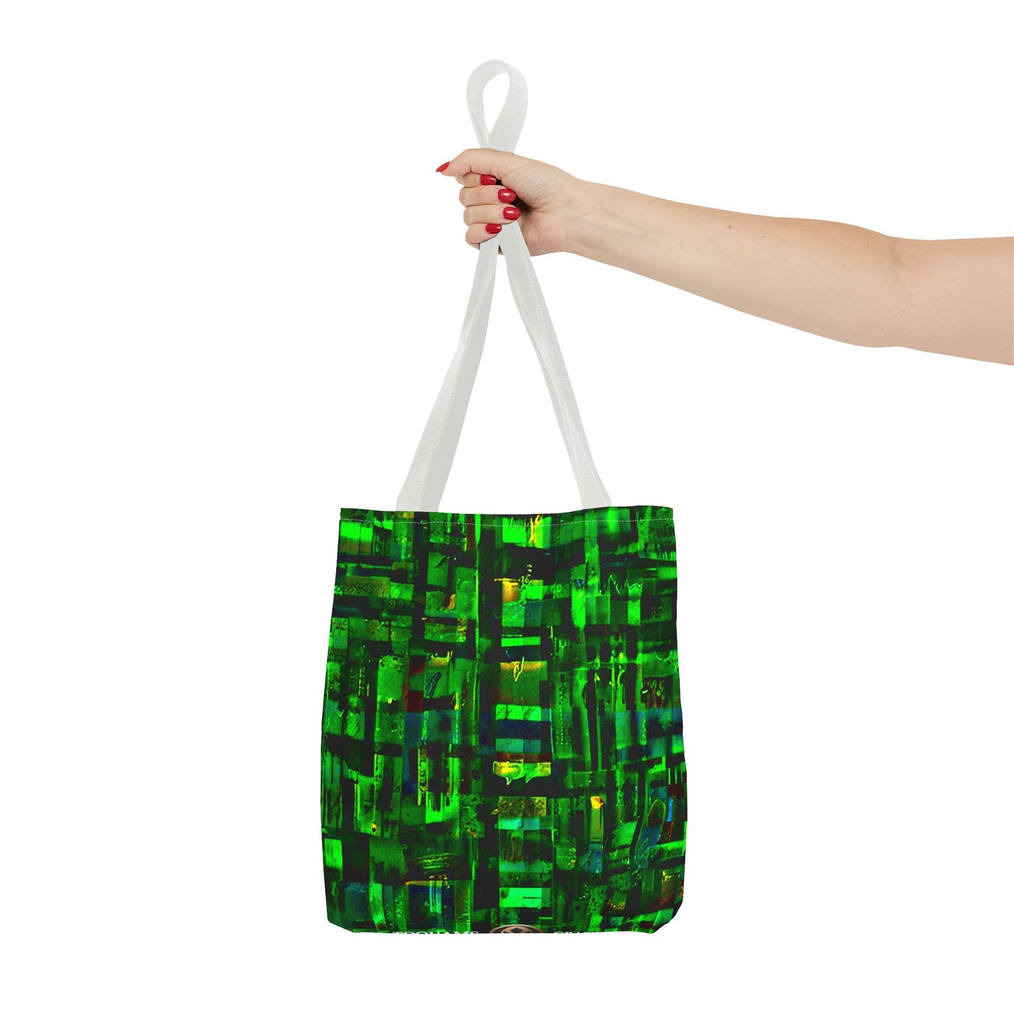 Mother Board - Vibrant Green Abstract Tote Bag - Stylish Eco-Friendly Carryall