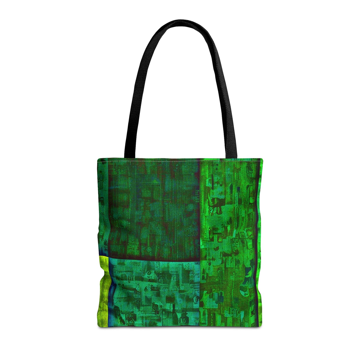 My Block - Eco-Friendly Green Abstract Tote Bag - Stylish Reusable Shopping Bag