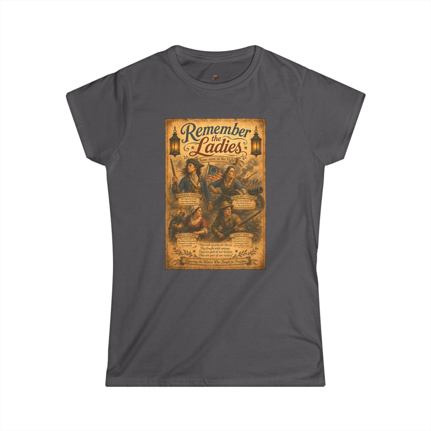 Remember the Ladies in Combat — Vintage Women’s 1776 Patriotic T‑Shirt