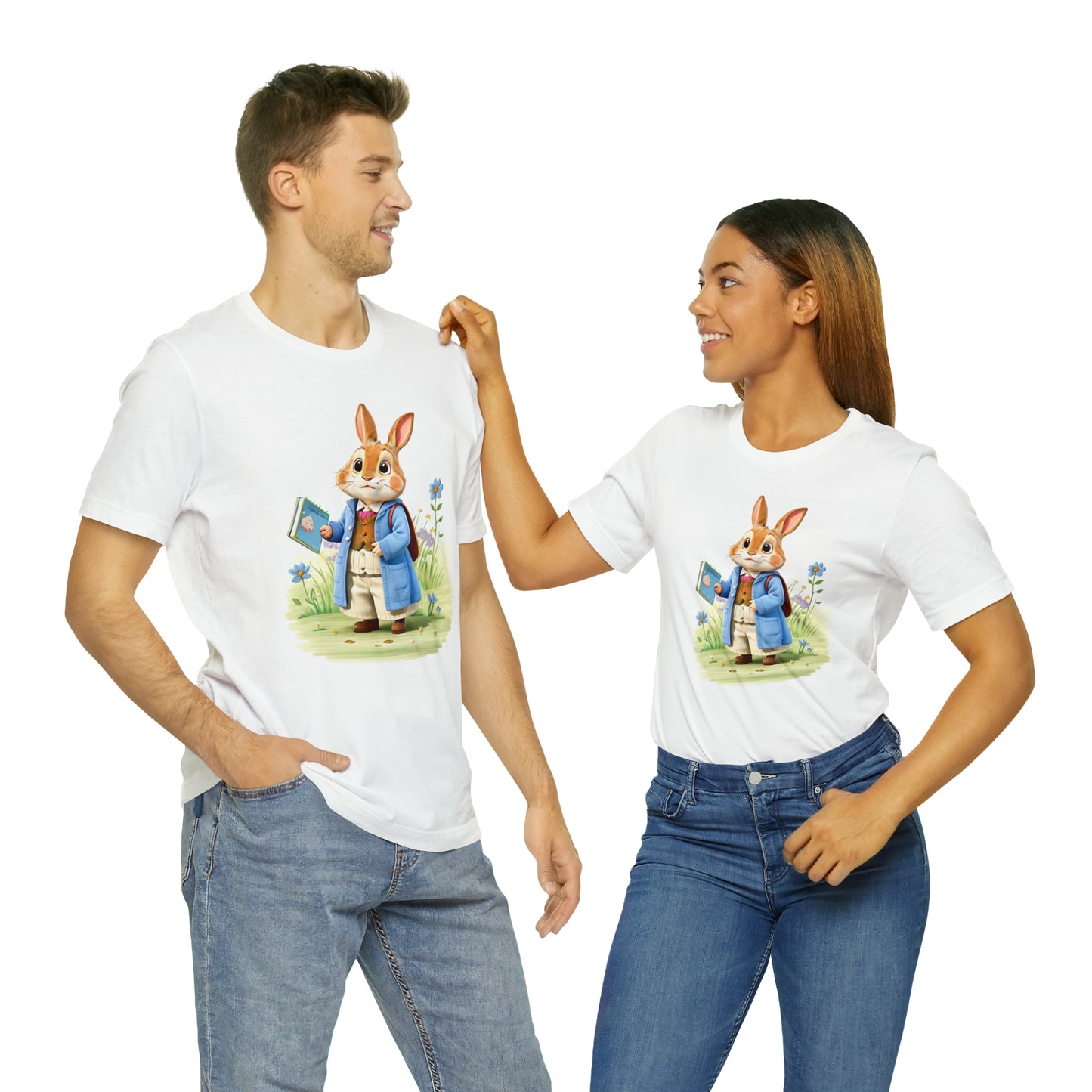 Rabbit Blue 10 -- Unisex Jersey Short Sleeve Tee