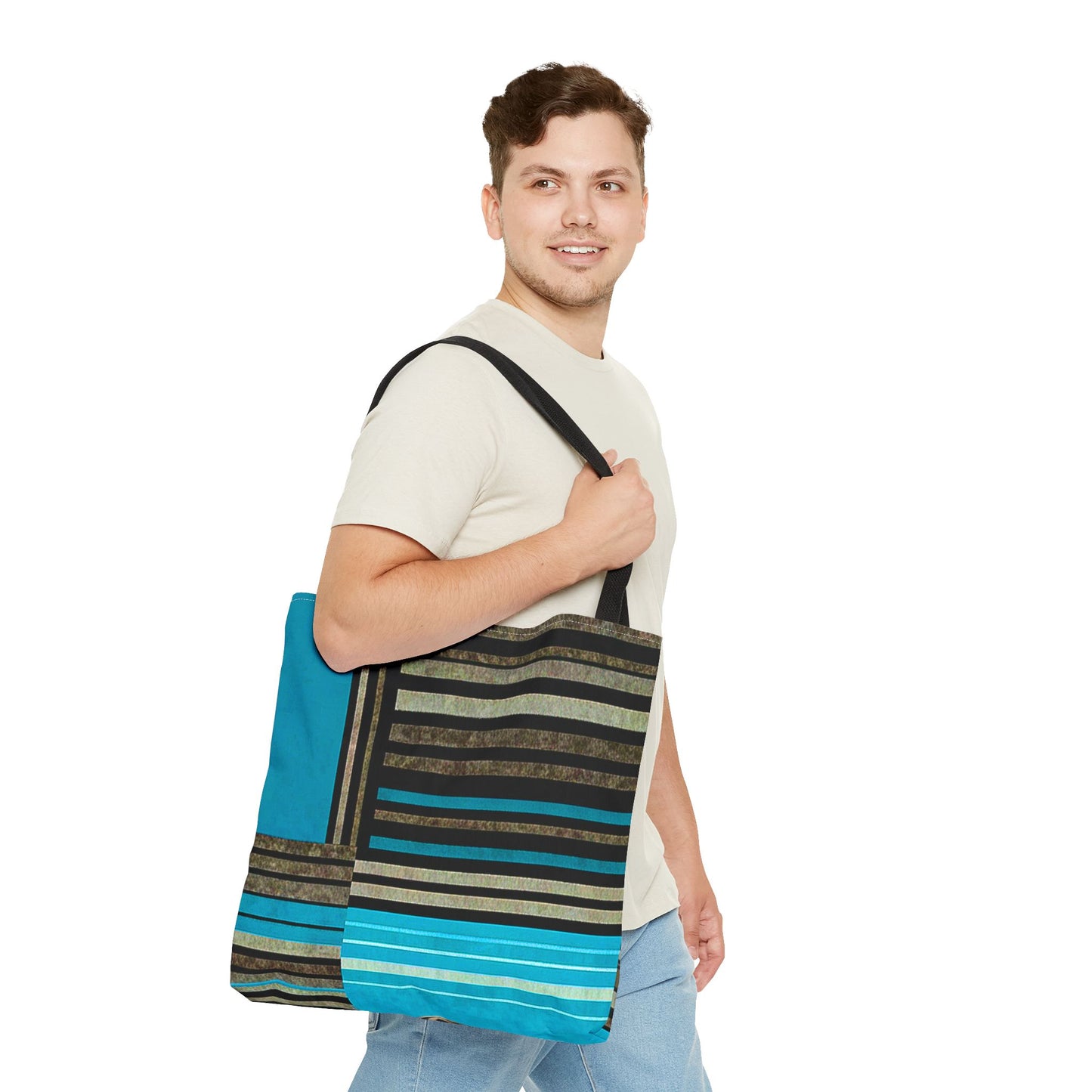 Madison Ave - Stylish Striped Tote Bag - Perfect for Work, Casual Outings & Everyday Use