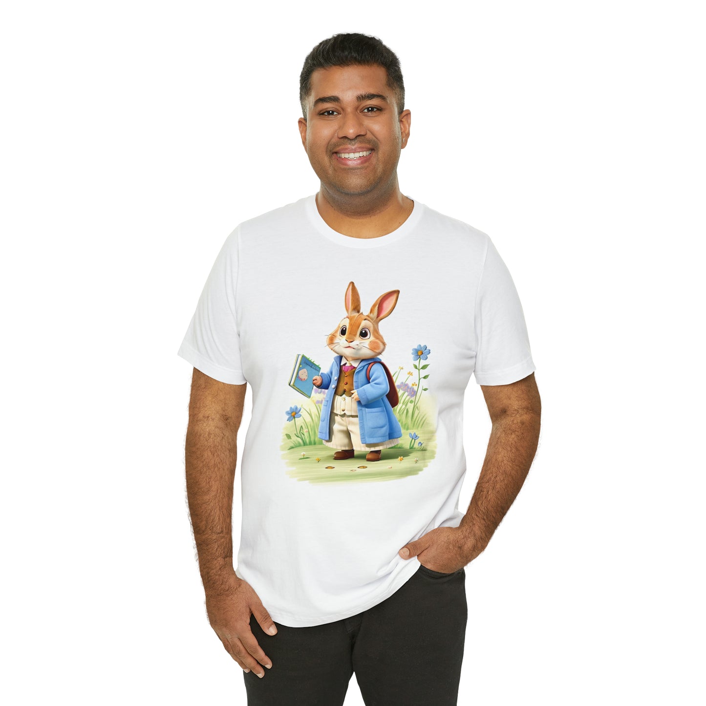 Rabbit Blue 10 -- Unisex Jersey Short Sleeve Tee