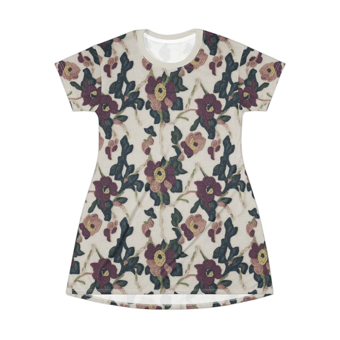 Needlepoint Print 101 -- T-Shirt Dress (AOP)