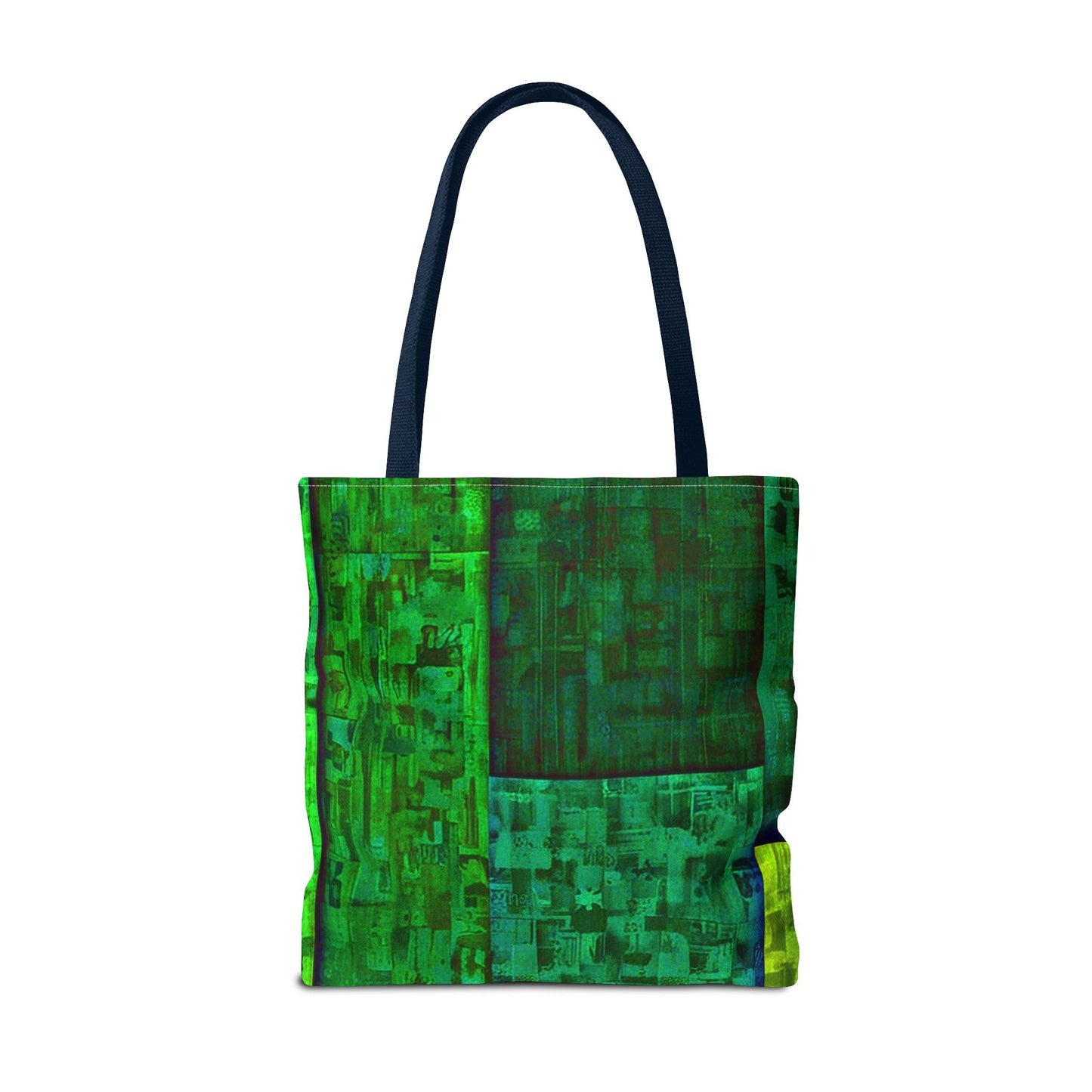 My Block - Eco-Friendly Green Abstract Tote Bag - Stylish Reusable Shopping Bag