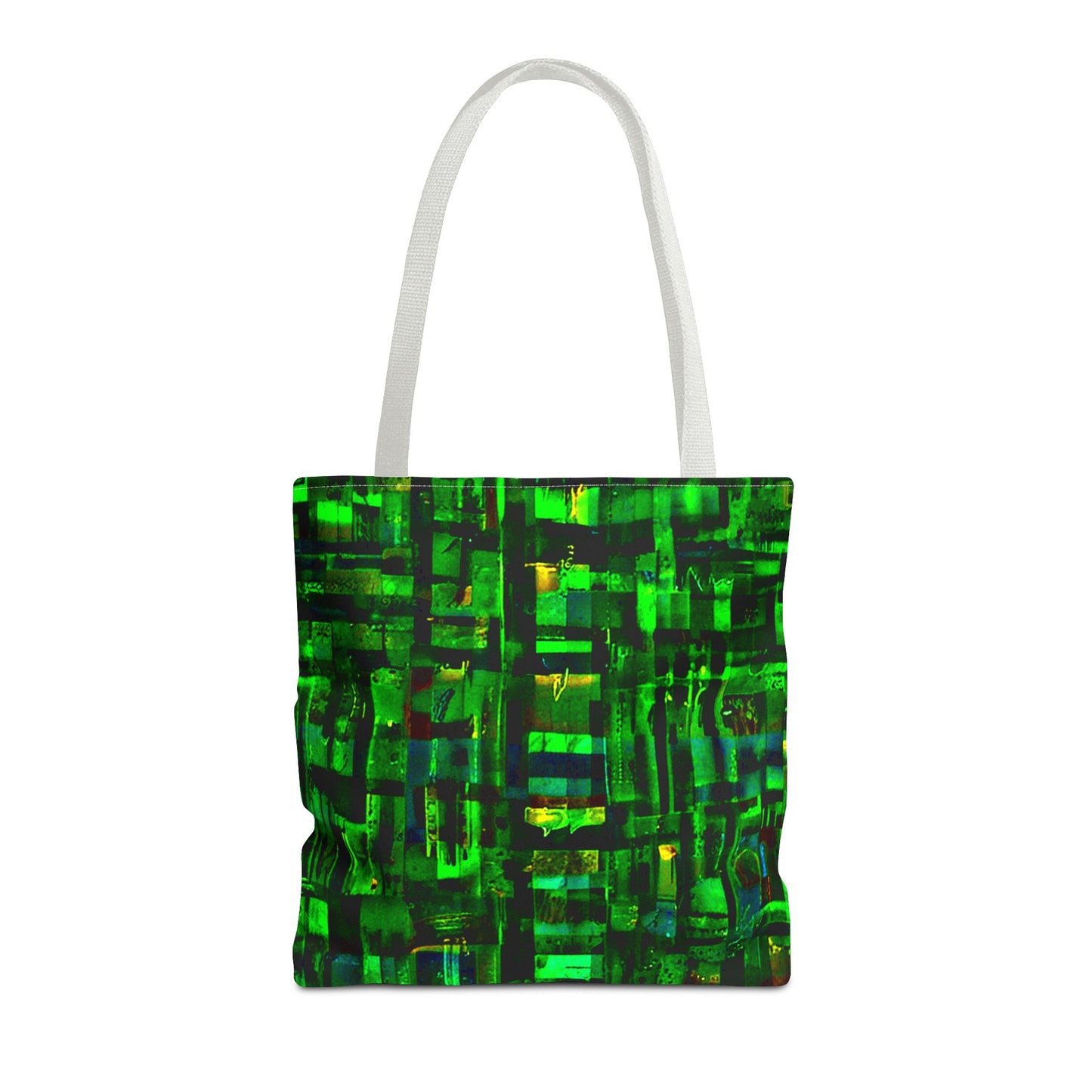 Mother Board - Vibrant Green Abstract Tote Bag - Stylish Eco-Friendly Carryall