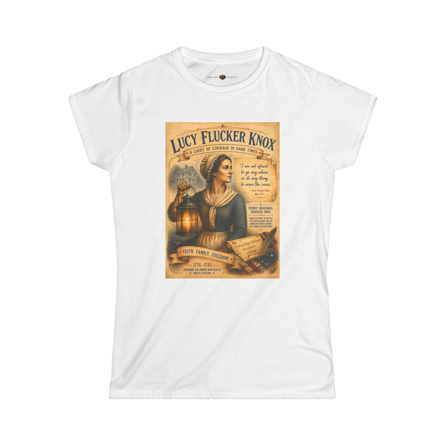 Lucy Flucker Knox -- Remember the Ladies -- Vintage American Revolution Women's Tee