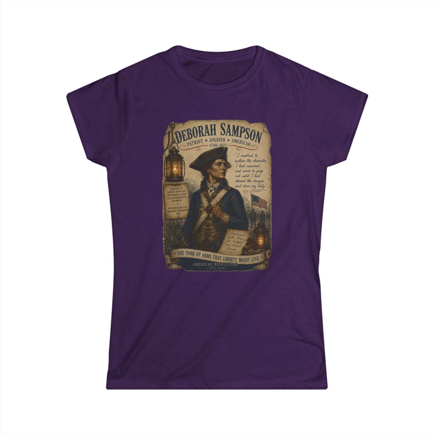 Deborah Sampson Gannett -- Remember the Ladies 1776 — American Revolution Women’s History Shirt